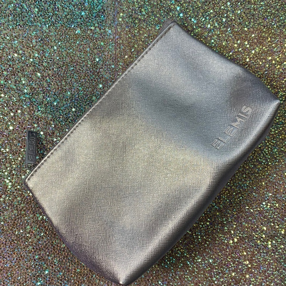 3/$15 ELEMIS silver makeup bag
